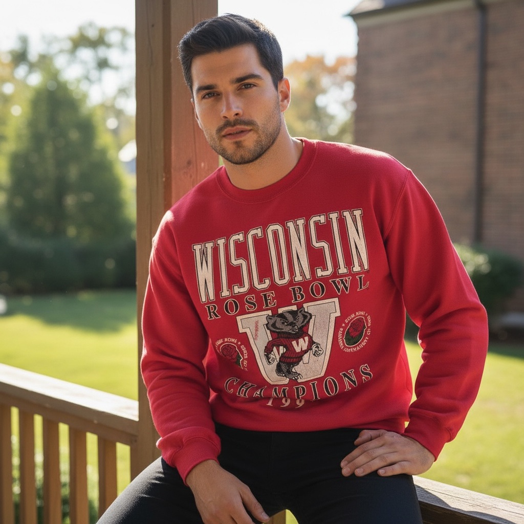 Vintage 1994 Wisconsin Badgers Rose Bowl Champions Sweatshirt Usa Made Ncaa Xl Vintage 1994 Wisconsin Badgers Rose Bowl Champions Sweatshirt Usa Made Ncaa Xl